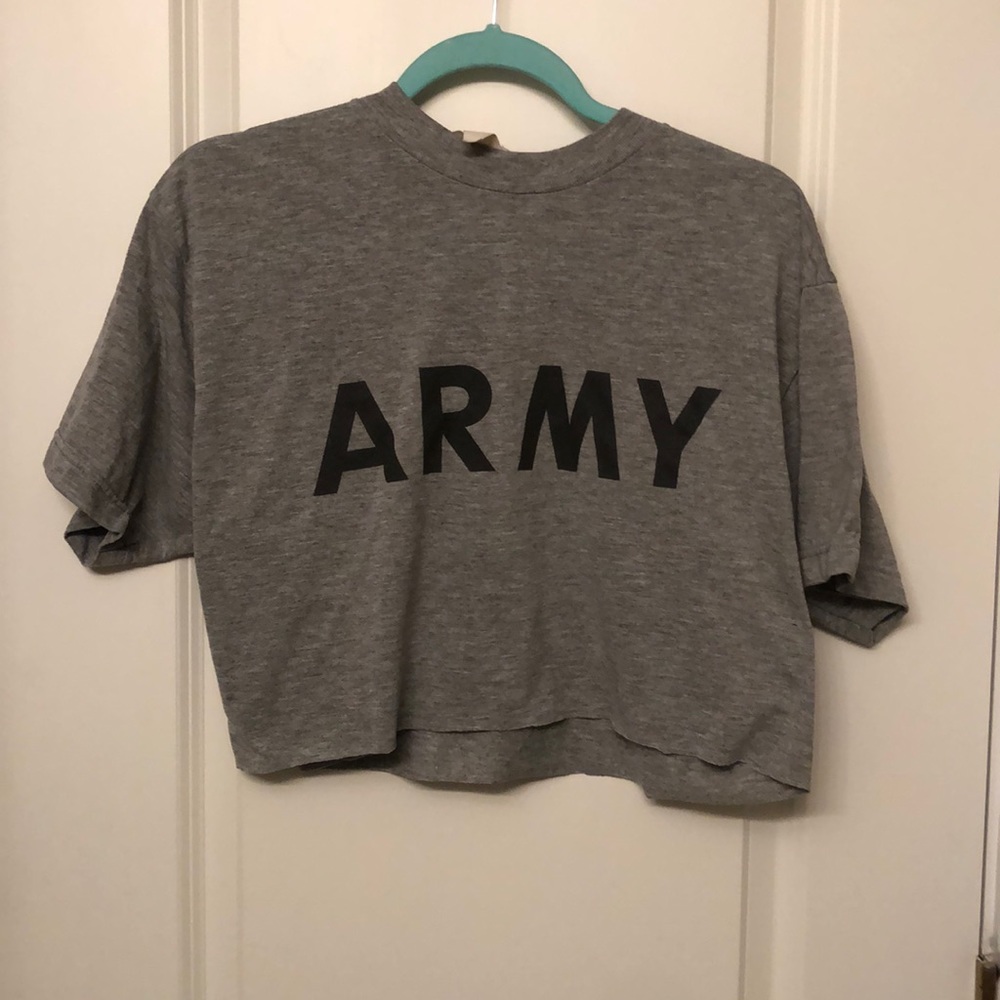 Army crop top